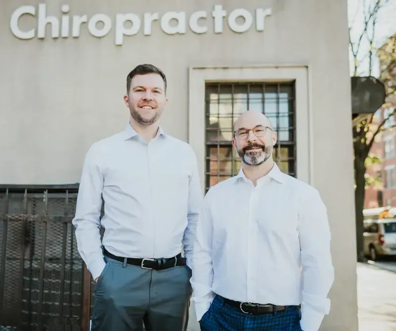 Dr. Tom & Dr. Jared Outside of Williamsburg Chiropractic Office